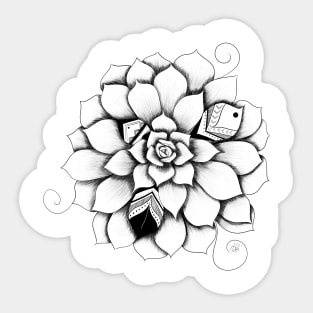 Poetic Echeveria Plant Sticker